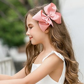 DEEKA DEEKA 20 PCS Multi-colored 6" Hand-made Grosgrain Ribbon Hair Bow Alligator Clips Hair Accessories for Little Girls