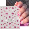 Flower Nail Stickers 3D Tulip Cherry Blossom Nail Art Stickers