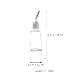 Generic 3pcs Rabbit Water Bottles: 180ml Stainless Steel Small Pet Water Dispenser - No Dripping Hanging Cage Bottle for Cats Dogs Rabbits and Hamsters