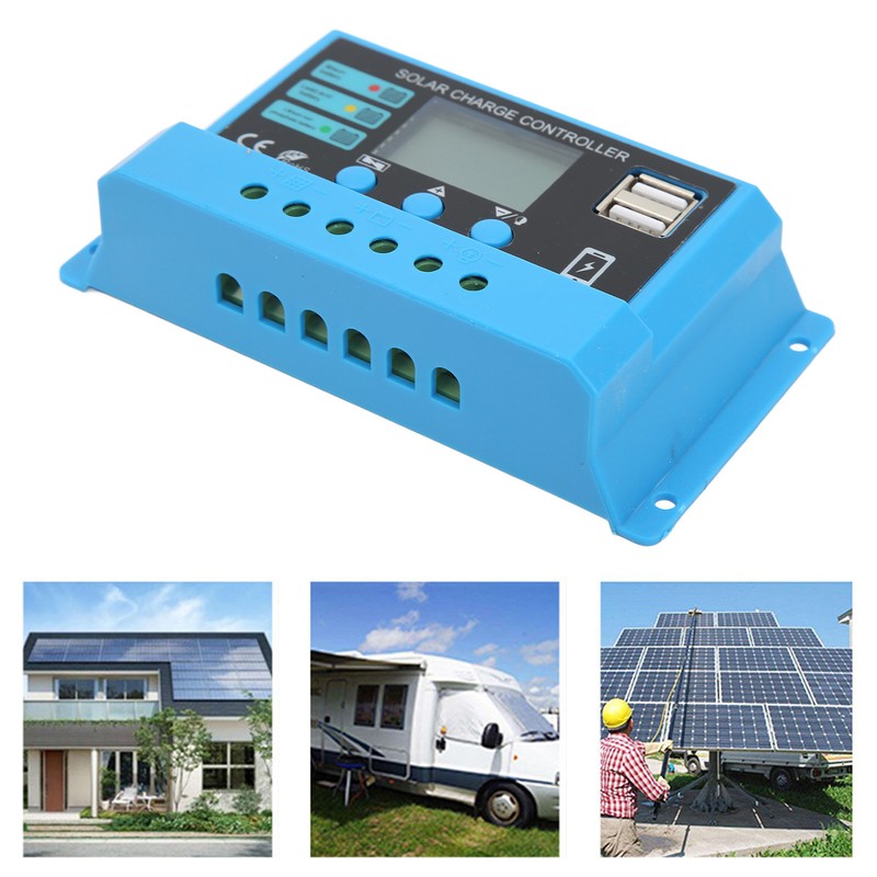 12V 24V Solar Panel Controller LCD Display Photovoltaic Charge Controller