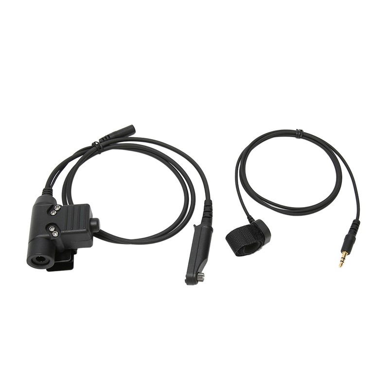 Throat Mic Headset 7.1mm Plug with PTT Adapter Push to