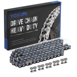 YOXUFA 420 Drive Chain 120 Links Heavy Duty for 50cc 70cc 90cc 110cc 125cc CRF150 Grom YZ80 SSR KLX NST SDG TaoTao Coolster Apollo Kazuma Baja Lifan 4 Wheeler ATV Quad Go Kart Dirt Pit Mini Bike Parts