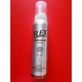 Flex 2 PACKFLEX MAXIMUM HOLD HAIR MOUSSE AL DAY SHAPE & COTROL 5 OZ EACH