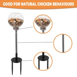 Oooct 4 Pack Chicken Peck Toys, Chick Enrichment Toy, Chicken Swing Feeder, Chick Slow Feeder Toy, Coop Toys for Hens Poultry Duck Birds Parrots