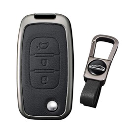 KUNIO Key Cover for Mercedes Smart Forfour 453 Fortwo 453 Cabriolet Coupe Citan Box Mixto Protection Zinc Alloy Key Cover Key Fob Flip Key 3 Buttons B Black