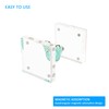 Mini Clear Picture Frame 2x2, Magnetic Acrylic Frame Double Sided