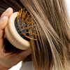 REMOS Mini Foldable Hair Brush with Wooden Pins Made of