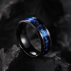 King Will Mens 8mm Black Tungsten Carbide Wedding Ring Blue