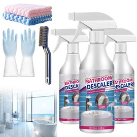DENGWANG DENGWANG Bathroom Descaler Cleaner, 2025 New Stubborn Stains Cleaner, 10oz Limescale Cleaner, All Purpose Rinse Free Cleaning Spray, Bathroom Descaler for Bathtub, Sink, Toilet, Tiles (3Pcs)
