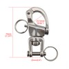 keehui 4Packs of 2-3/4inch Jaw Swivel Snap Shackle 316 Stainless