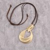 GelConnie Chunky Leather Necklace Women Bohemian Adjustable Black String Gold