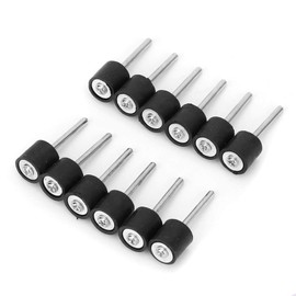 12pcs Drum Rubber Stand Sleeve Iron Polishing Grinding Drum Holder Rubber Mandrel 1/8" Shank Grinding Sleeve for Electric Rotary Tool Attachments