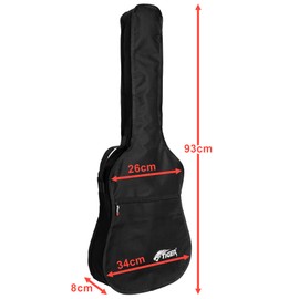 TIGER GGB7 Classical Guitar Bag, Length 93cm, Depth 8cm, Upper Bout 26 cm, Lower Bout 34 cm – 3/4 Size