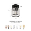 Goeco 2 Pack Crystal Ceiling Light, Modern Industrial Semi Flush
