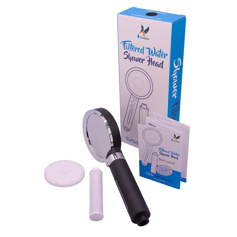 Doulton® Shower Head Water Filter (Black) ¦ Reduces Chlorine and