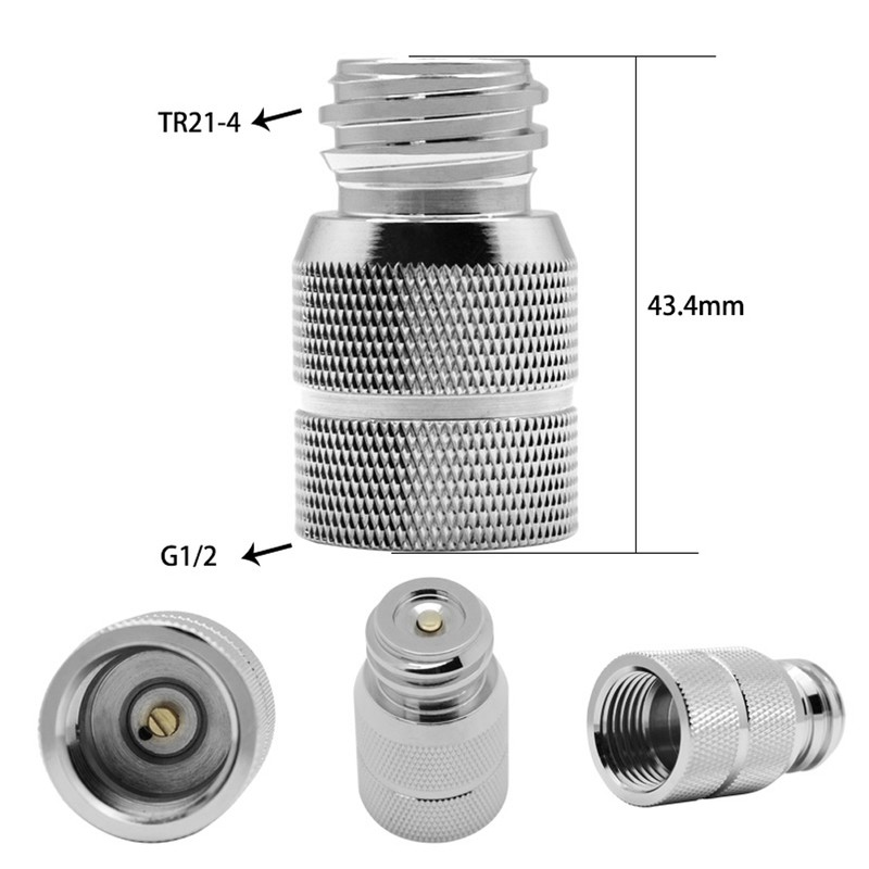 CO2 Cylinder Adapter for SodaStream TR21-4 Male Thread to G1/2