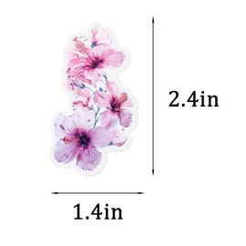 100 St. Blumenaufkleber, selbstklebendes wasserdichtes Vinyl transparentes Blumenaufkleber Set für Scrapbooking, handgemachte Blumen ästhetische Aufkleber für Scrapbooking, Handwerk,Journaling, Laptop