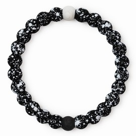 Lokai Silicone Beaded Bracelet for Women & Men, Black Splatter - Large, 7 Inch Circumference - Silicone Jewelry Fashion Bracelet Slides On for Comfortable Fit