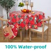 DwEllAid Red Christmas Tablecloth Disposable 60 inch Round Tablecloth Vinyl