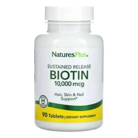 Biotina 10000mcg 90 Comprimidos Sin Sabor NaturesPlus Suplemento Nutricional                                                                          