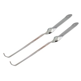 luzen 2Pcs Stainless Steel Wick Dippers Candle Wick Hook Candle Accessories for Put Out Extinguish Candle Wick Tools (Silver)