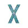 MANDITTIONS XL Colourful Blue Trouser Braces with Multi Coloured Fish