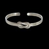 TreasureBay 925 Sterling Silver Knot Bangle Bracelet for Women and