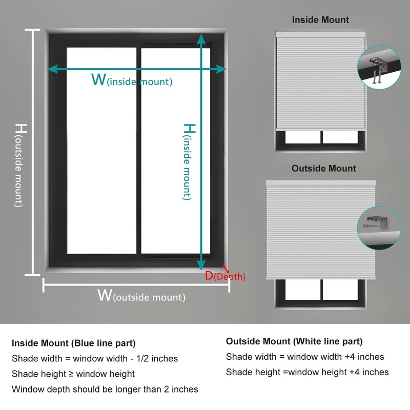 Changshade Motorized Cellular Shades with Remote Control Smart Blinds Compatible