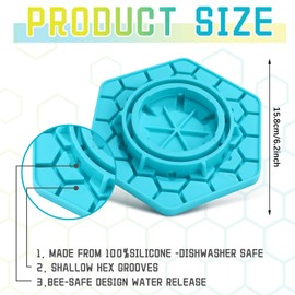 Reallnaive 2 Pcs Bee Feeder for Regular and Wide Mouth Mason Jar Bee Feeder Silicone Hive Water Drinker for Beekeeping Outside Watering Station Bees Feeding Bowl for Garden