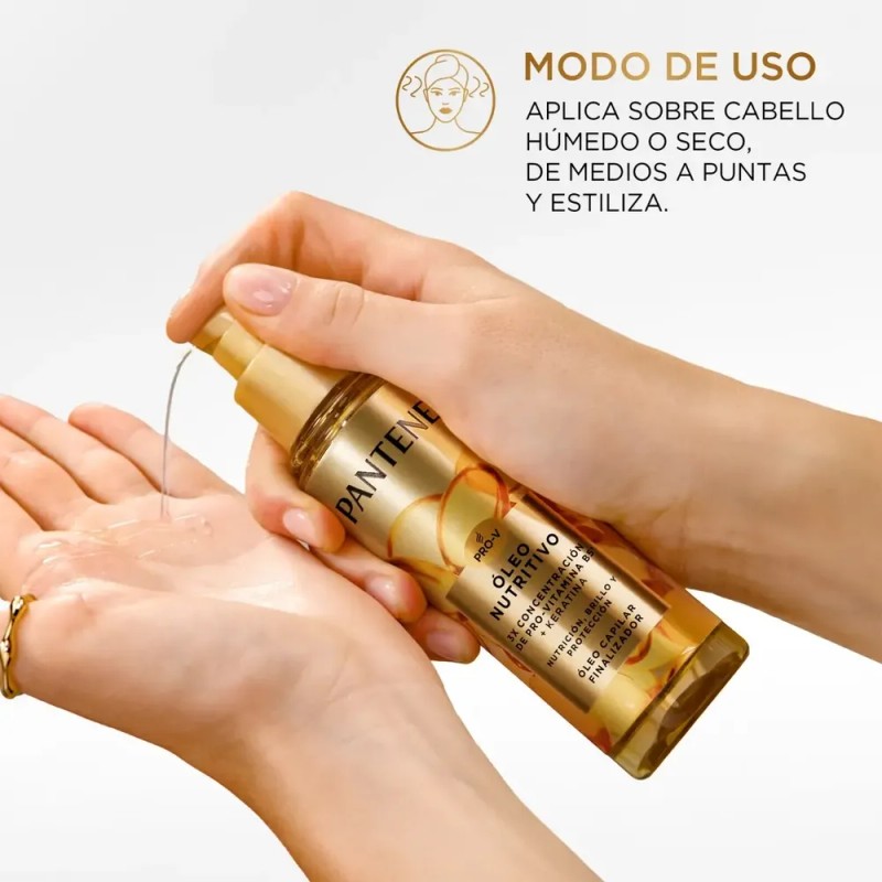 Aceite Para Cabello Óleo Pantene, Nutre, Protege Y Da Brillo