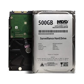 MaxDigitalData 500GB 8MB Cache 5900PM SATA 6.0Gb/s 3.5" Internal Surveillance CCTV DVR Hard Drive (MD500GSA859DVR) - w/2 Year Warranty (Renewed)