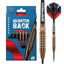 GOAT - Quarterback V2 95% Steel Darts 26 G, Includes 3 Barrels, 3 Flights & 3 Shafts 26 g