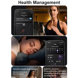 Yihou Smart Rings for Women Ladies Heart Rate Monitor Sleep Tracker Stress Monitor Mens Fitness Rings Pedometer Step Counter Gesture Control Intelligent Health Couple Ring Pink