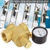 DN20 Einstellbarer Messing-Wasserdruckregler, Druckminderventil Druckregelventil mit Manometer für Horizontale Rohre