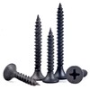 EBAIJQUO M3.5×60mm Phillips Drywall Black Screws, Self Tapping Countersunk Head,