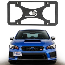 License Plate Holder Front Bumper Mount Bracket Compatible with WRX/STI 2015-2016 | No Drilling | Installs in Seconds，Front Bumper License Plate Mounting Kit