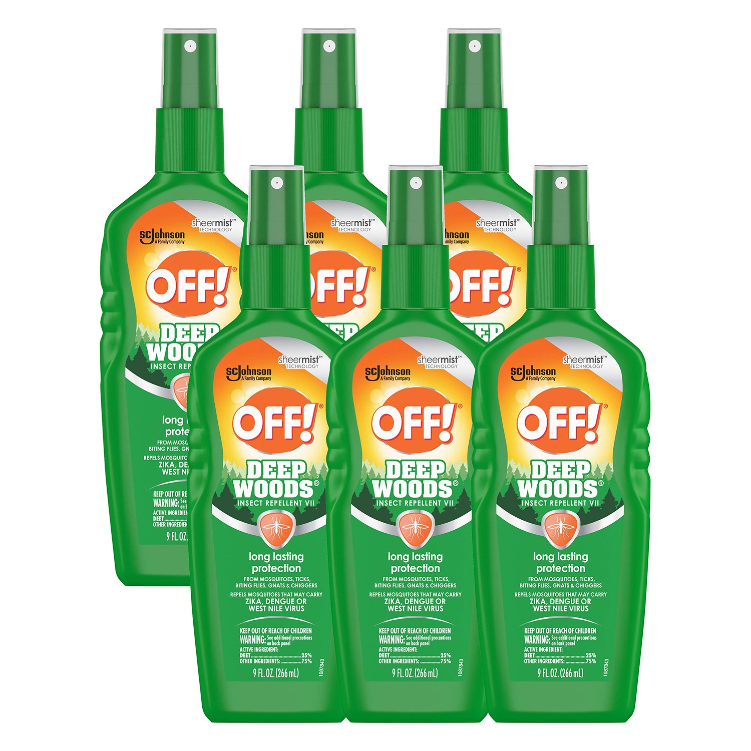 OFF! Deep Woods Insect Repellent VII, Long Lasting Protection from ...