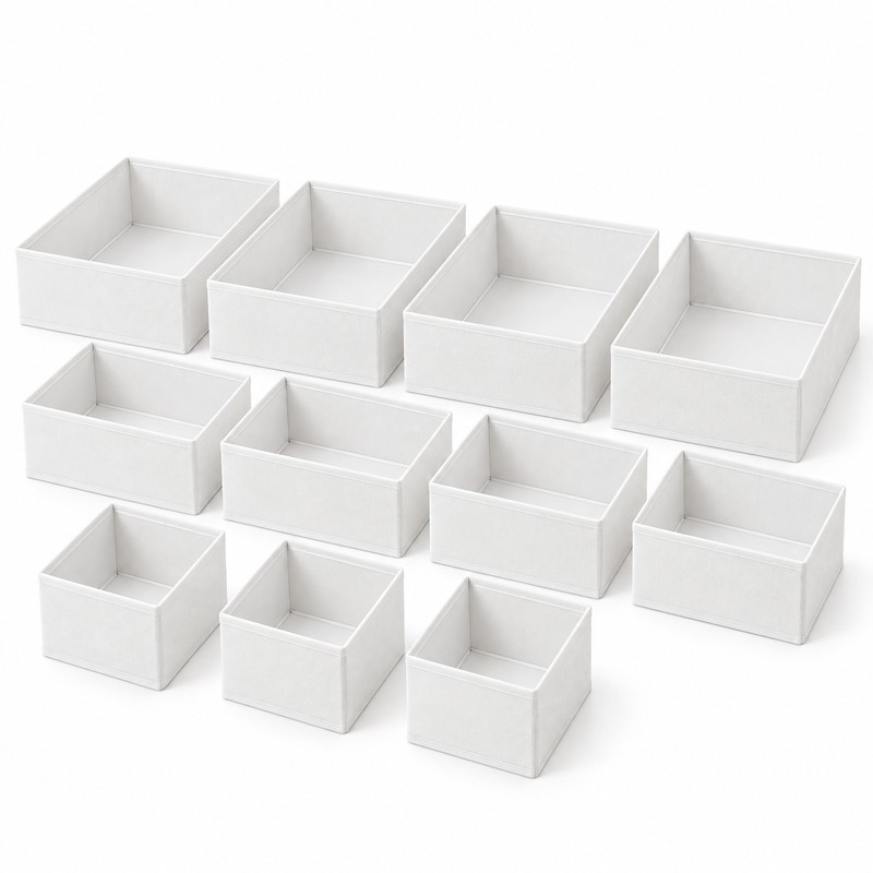 Foldable Underwear Organizer for Drawer Storage – 6/12-Piece Polyester Set