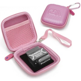 CASEMATIX Car and Auto Mini Carry Case Compatible with BlueDriver Professional OBDII OBD2 Scan Tool Monitor, Pink