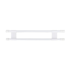 Camco 34" Double RV Refrigerator Bar -Holds Food and Drinks in Place During Travel - Prevents Messy Spills - Spring Loaded and Extends Between 19" and 34" - White (44074)