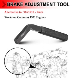 Engine Brake Adjustment Tool Set Compatible with Cummins ISX Engine, Jake Brake Feeler Gauge Alternative to 3163530, 7mm