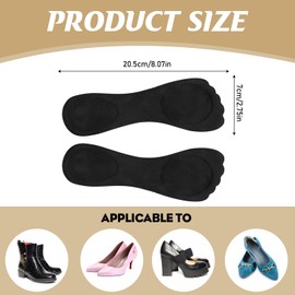 3 Stücke Schuheinlagen Gel Einlagen für Schuhe Damen Einlegesohlen Anti Gel Einlegesohlen Vorfußpolster Anti-Rutsch Unterstützung Lindert Fußschmerzen Geeignet für Männer und Frauen(Kunstleder)