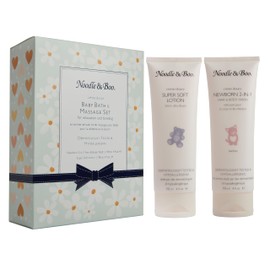 Noodle & Boo Noodle & Boo Baby Bath & Massage Gift Set C With Newborn Hair & Body Wash & Super Soft Lotion, Pediatrician-Tested, Dermatologist-Tested for Delicate Sensitive Baby Skin, Green Daisy & Heart