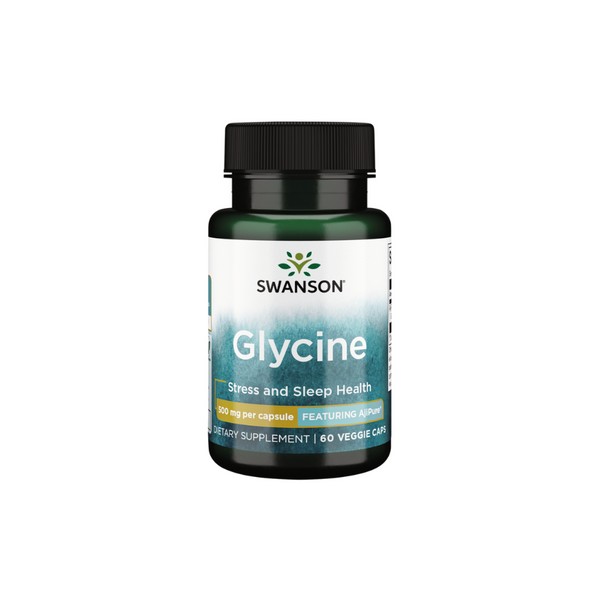 Swanson Glycine 500mg (Stress and Sleep Health) - 60 Vege Capsules