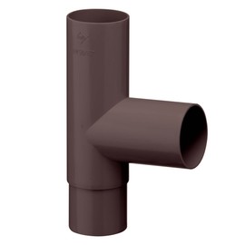 INEFA Junction Downpipe 87 Degrees, DN50/50, PVC, Dark Brown, Accessories Downpipe Plastic, Easy Plug-In Installation, Made in Germany
