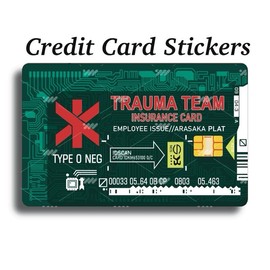 Arasaka Cyberpunk Themed 2077 Style Credit Card Skin with QR Code and Property Label Design:_Trauma