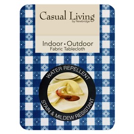 Newbridge American Tavern Check Indoor/Outdoor Print Fabric Napkins - Bistro Checkered Restaurant Quality, Water Repellent, Stain Resistant Napkins, Set of 8 Napkins, Blue