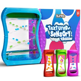 BUNMO Liquid Motion Bubbler Large Sensory Toy for Kids & Adults 4 Pack – Gentle Fidget Toy – Stimulating Visual Sensory Experience – Colorful Bubble Fidget Timer for Desk & Travel