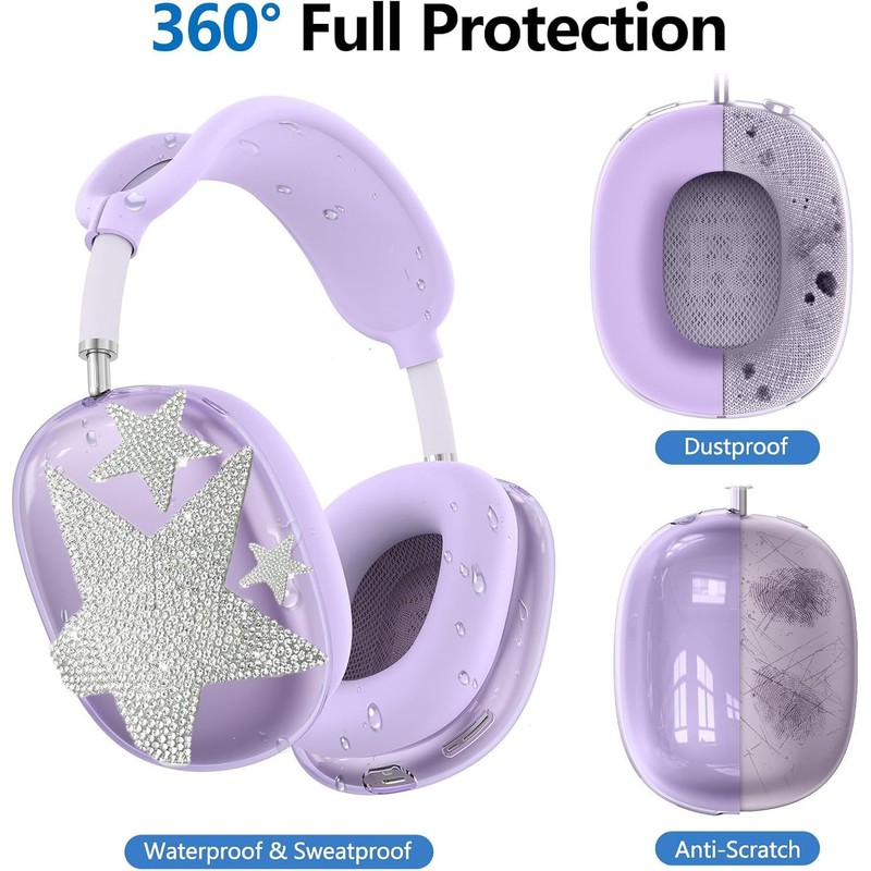 [4 in 1] Case Cover for AirPods Max Soft Cases