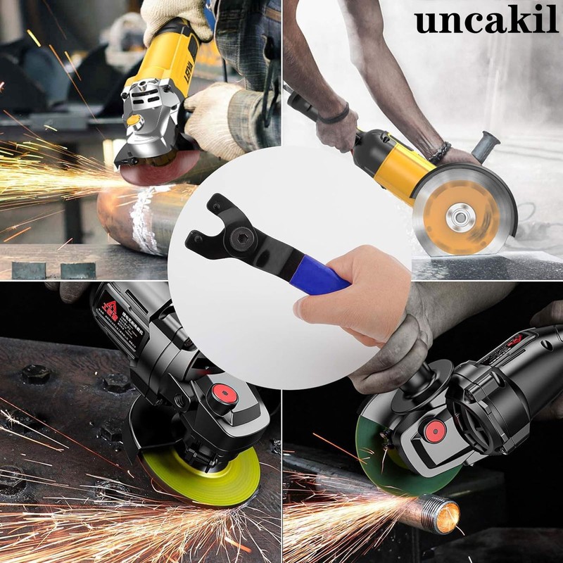 uncakil Adjustable Angle Grinder Spanner Wrench Universal Tool Small Pin
